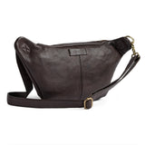 DEPECHE Rummelig bumbag med guld lynlås Bumbag 106 Coffee