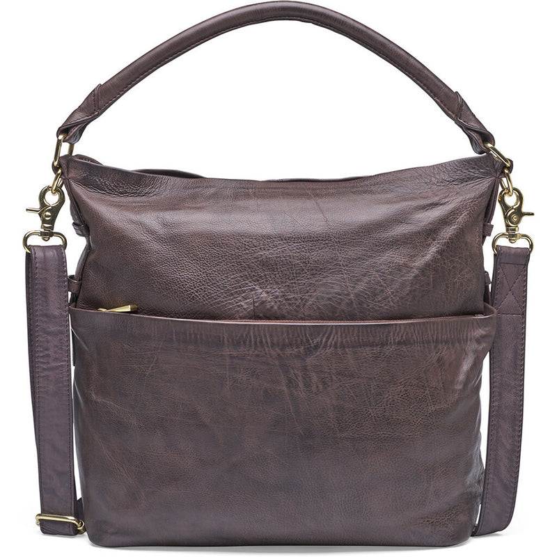 DEPECHE Rummelig skuldertaske i flot skindkvalitet Shoulderbag / Handbag 161 Dark brown