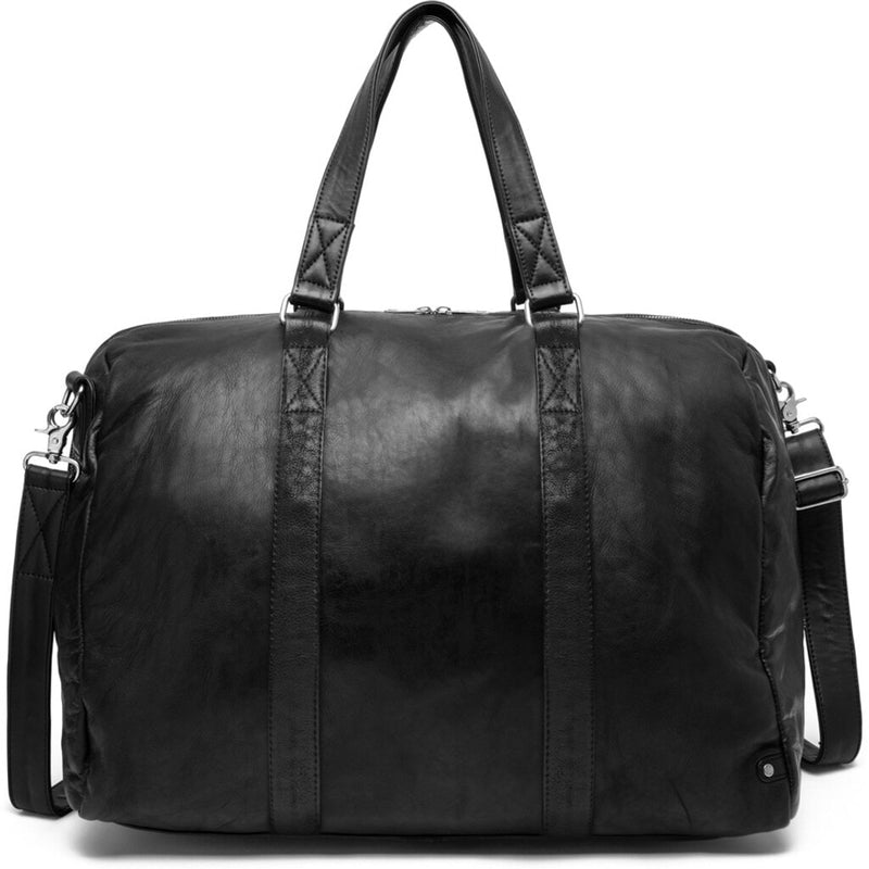 DEPECHE Rummelig weekendtaske i blød skindkvalitet Weekend Bag 099 Black (Nero)