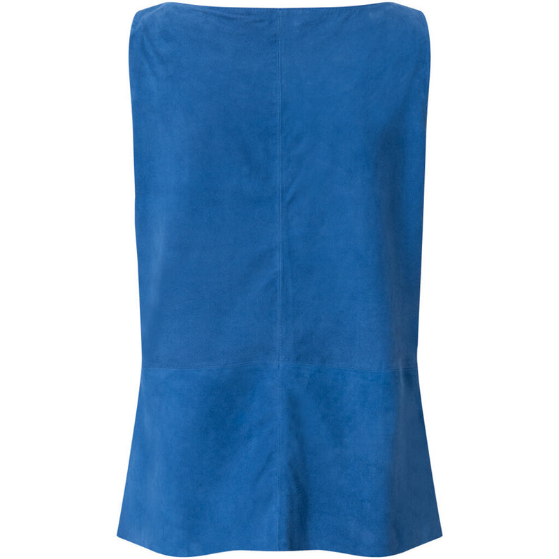 Depeche leather wear Ruskinds top i silkeblød og lækker kvalitet Tops 209 French blue