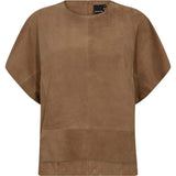 Depeche leather wear Ruskindsbluse Blouse 007 Mud