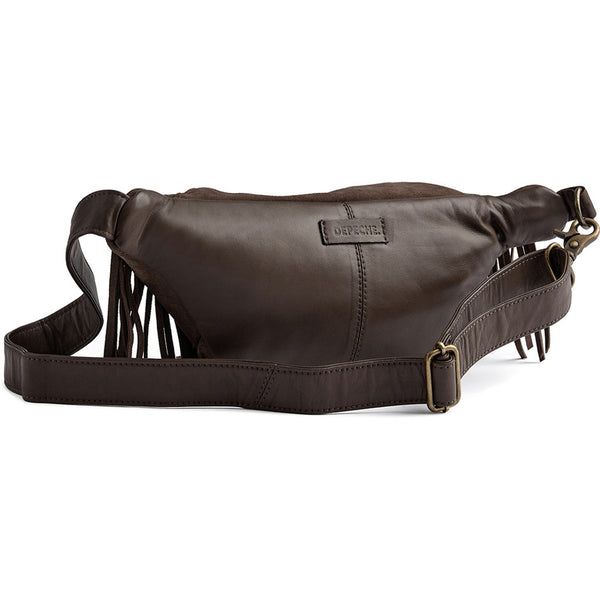 DEPECHE Ruskindsbumbag med frynser Bumbag 217 Deer
