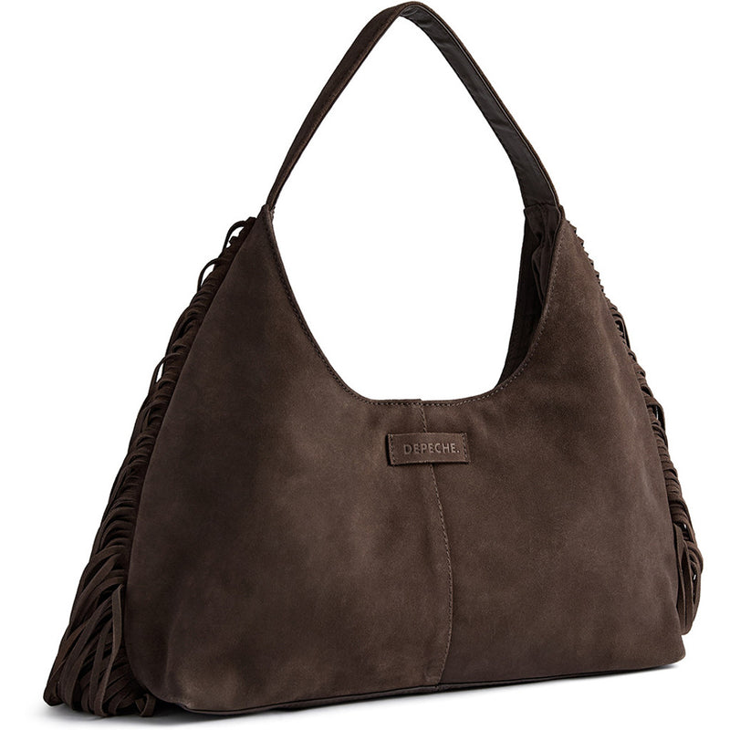 DEPECHE Ruskindsskuldertaske med frynser Shoulderbag / Handbag 217 Deer