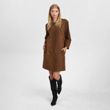 Depeche leather wear Sandy ruskindskjole Shirts 307 Choco