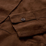 Depeche leather wear Sandy ruskindskjole Shirts 307 Choco