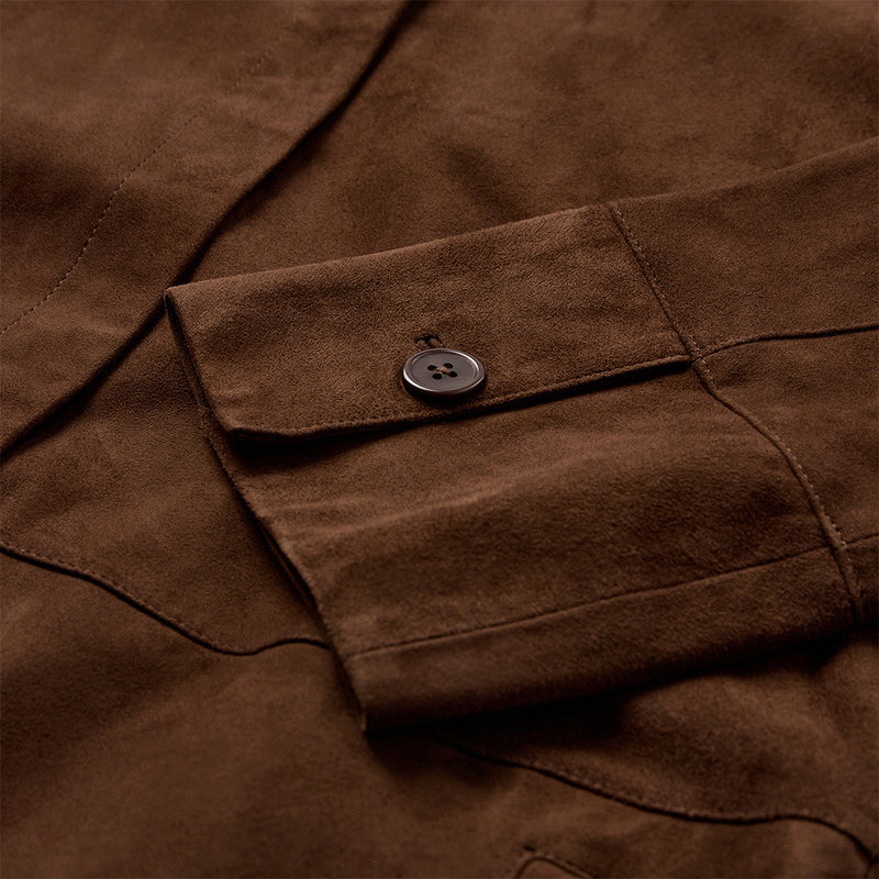 Depeche leather wear Sandy ruskindskjole Shirts 307 Choco