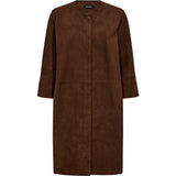 Depeche leather wear Sandy ruskindskjole Shirts 307 Choco