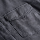 Depeche leather wear Sara skjorte i blød skindkvalitet Shirts 112 Steel