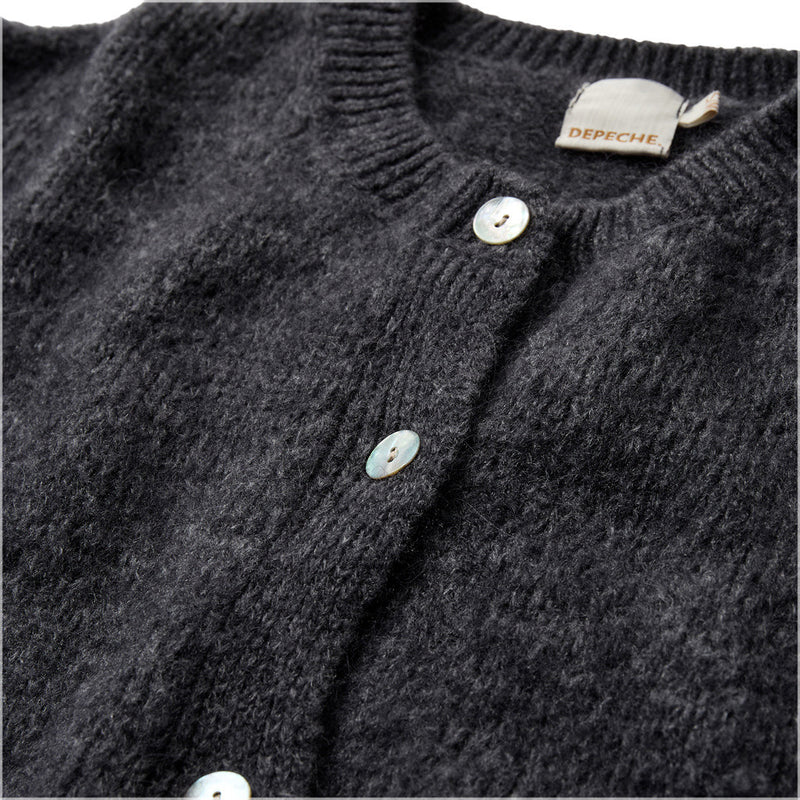 Depeche Clothing SarahDe Alpaca Cardigan Knitwear 254 Grey Melange
