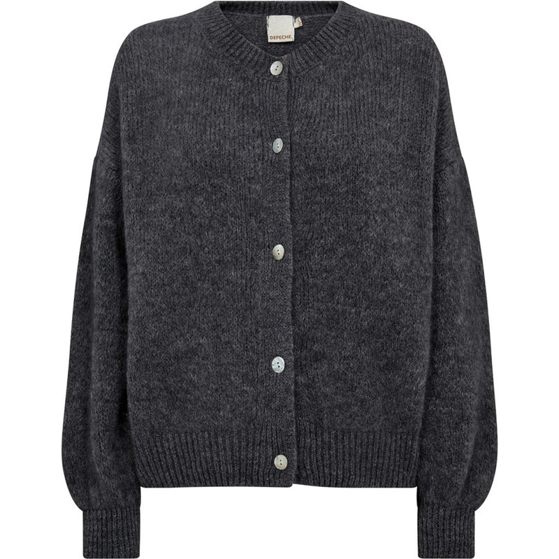 Depeche Clothing SarahDe Alpaca Cardigan Knitwear 254 Grey Melange