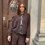 Depeche Clothing Sarah alpaca strik cardigan Knitwear 015 Brown