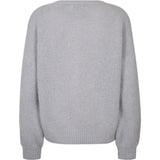Depeche Clothing Sarah alpaca strik cardigan Knitwear 332 Light Grey Melange