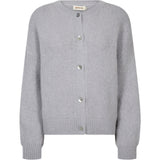 Depeche Clothing Sarah alpaca strik cardigan Knitwear 332 Light Grey Melange