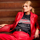 Depeche leather wear Savanna skindblazer Blazer 043 Red