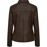 Depeche leather wear Sharon skindskjorte Shirts 015 Brown