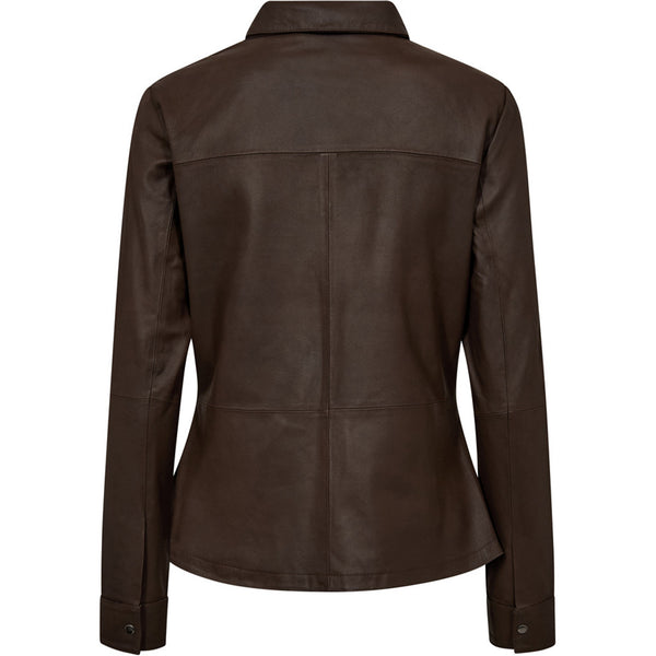 Depeche leather wear Sharon skindskjorte Shirts 015 Brown