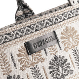 DEPECHE Shopper dekoreret med eksklusivt print Shopper 275 Sand printed