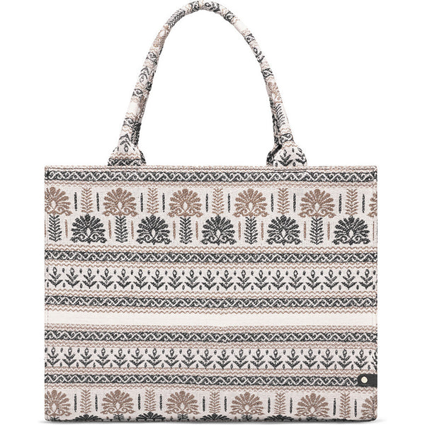 DEPECHE Shopper dekoreret med eksklusivt print Shopper 275 Sand printed