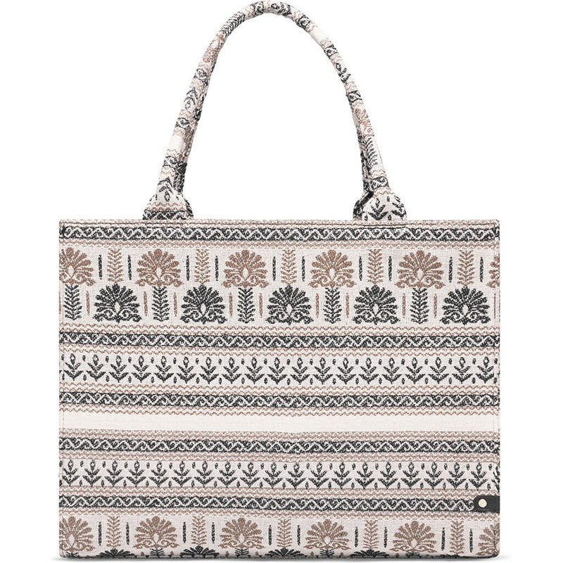 DEPECHE Shopper dekoreret med eksklusivt print Shopper 275 Sand printed