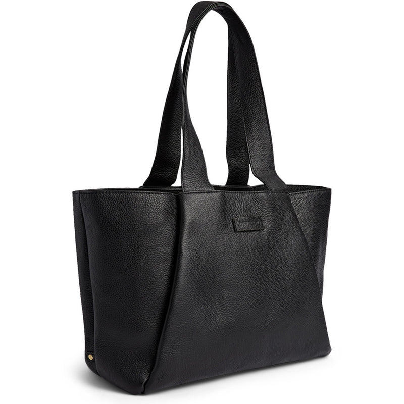 DEPECHE Shopper med leopard foer Shopper 099 Black (Nero)