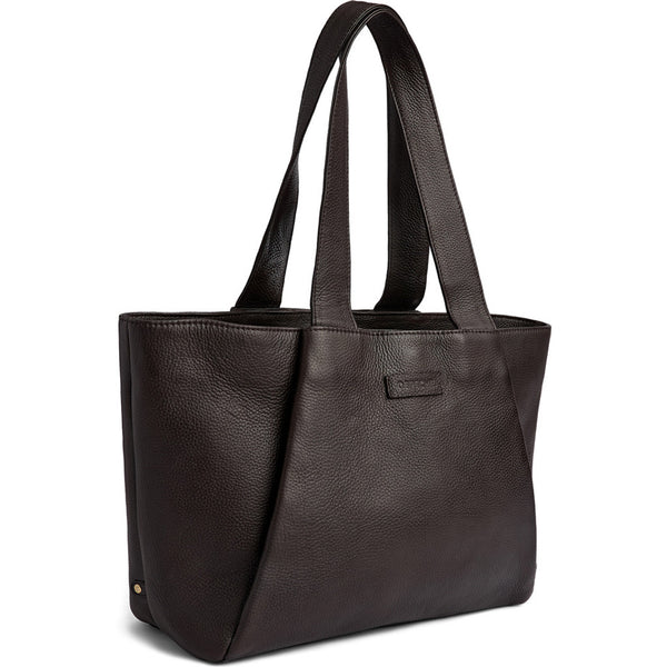 DEPECHE Shopper med leopard foer Shopper 161 Dark brown