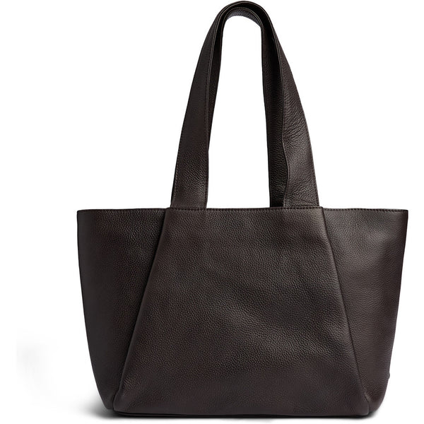 DEPECHE Shopper med leopard foer Shopper 161 Dark brown