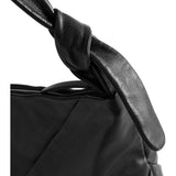 DEPECHE Shopper skindtaske med knudedetalje Shopper 099 Black (Nero)
