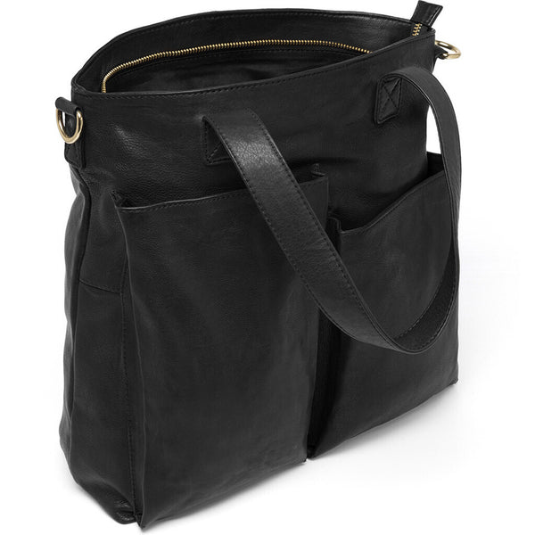 DEPECHE Shopper taske i blød og lækker skindkvalitet Shopper 099 Black (Nero)