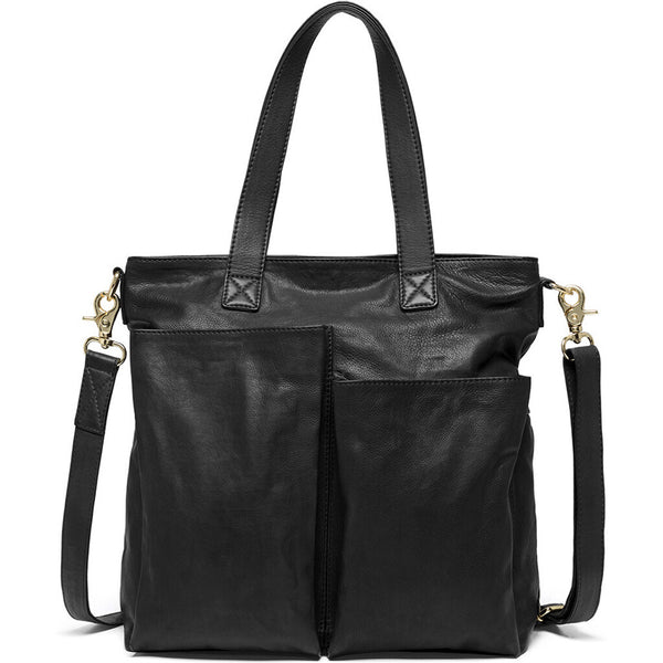 DEPECHE Shopper taske i blød og lækker skindkvalitet Shopper 099 Black (Nero)