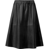 Depeche leather wear Skind nederdel i blødt skind Skirts 099 Black (Nero)