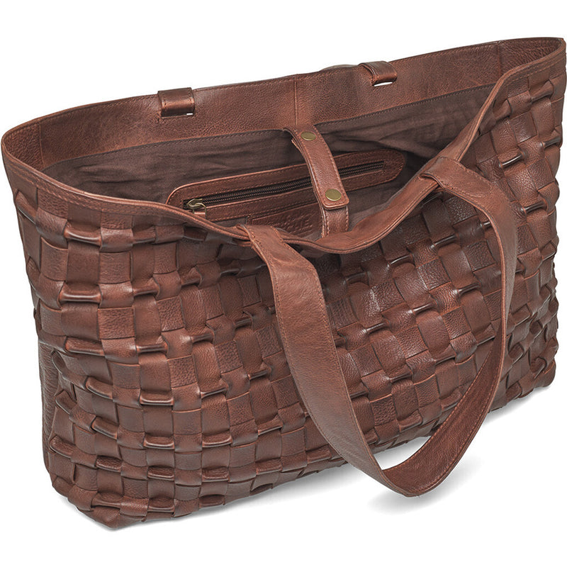 DEPECHE Skind shopper med det fineste håndflet Shopper 263 Choco brown