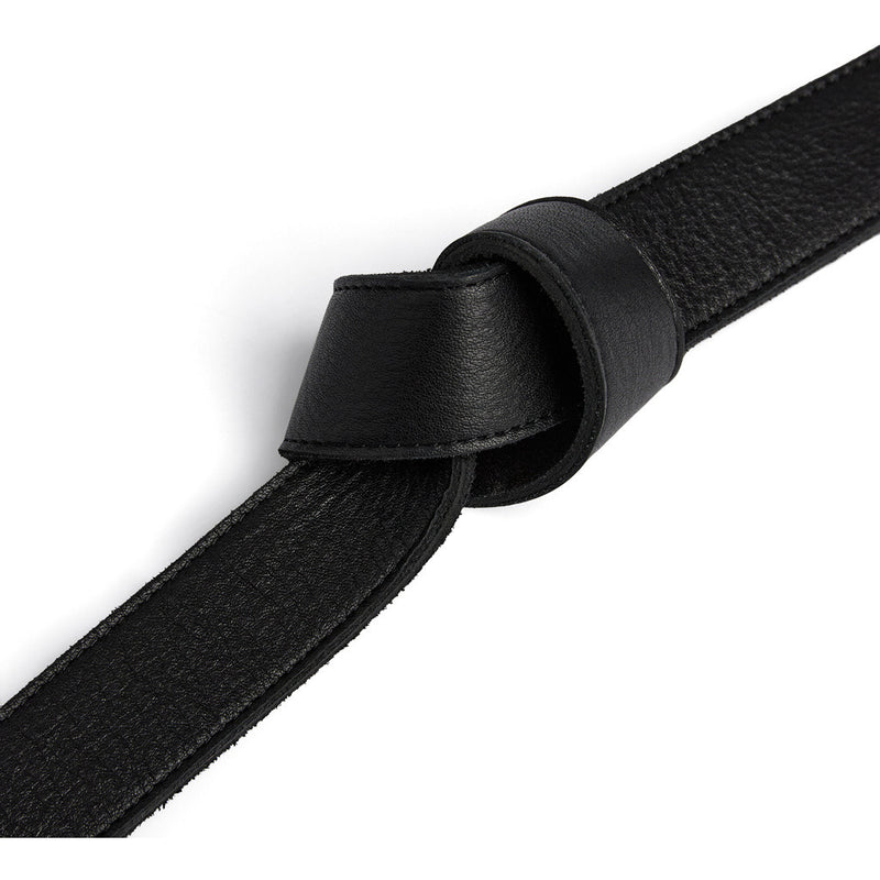 DEPECHE Skindbælte med fletspænde Belts 154 Black/Brass