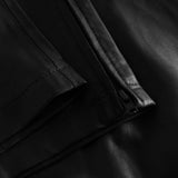 Depeche leather wear Skindbukser med elastik i taljen Pants 099 Black (Nero)