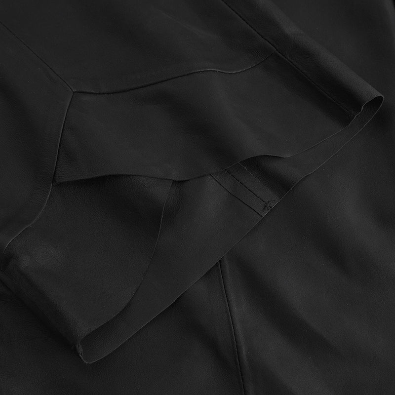 Depeche leather wear Skindbukser med smuk detalje (HW) Pants 099 Black (Nero)