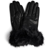 DEPECHE Skindhandsker med faux fur Gloves 099 Black