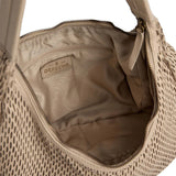 DEPECHE Skulder- og håndtaske i skind med perforeret mønster Shoulderbag / Handbag 177 Cream