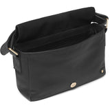 DEPECHE Skuldertaske / håndtaske med guldfarvet spænde Shoulderbag / Handbag 099 Black (Nero)