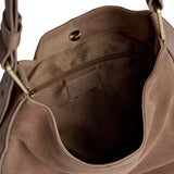 DEPECHE Skuldertaske i ruskind og koskind Shoulderbag / Handbag 224 Taupe