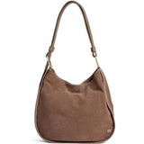 DEPECHE Skuldertaske i ruskind og koskind Shoulderbag / Handbag 224 Taupe