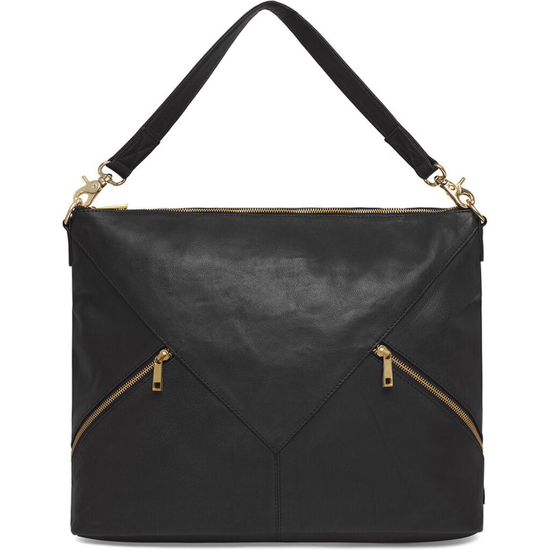 DEPECHE Skuldertaske med lynlåsdetaljer Shoulderbag / Handbag 099 Black (Nero)