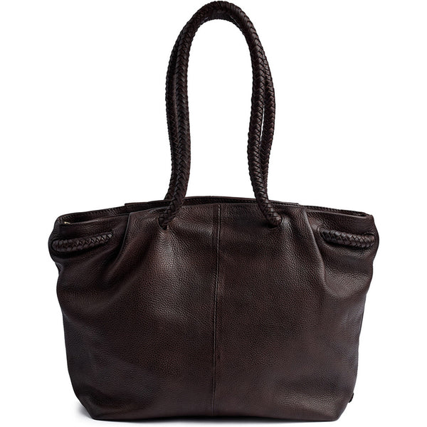 DEPECHE Skuldertaske med smuk fletrem Shoulderbag / Handbag 161 Dark brown