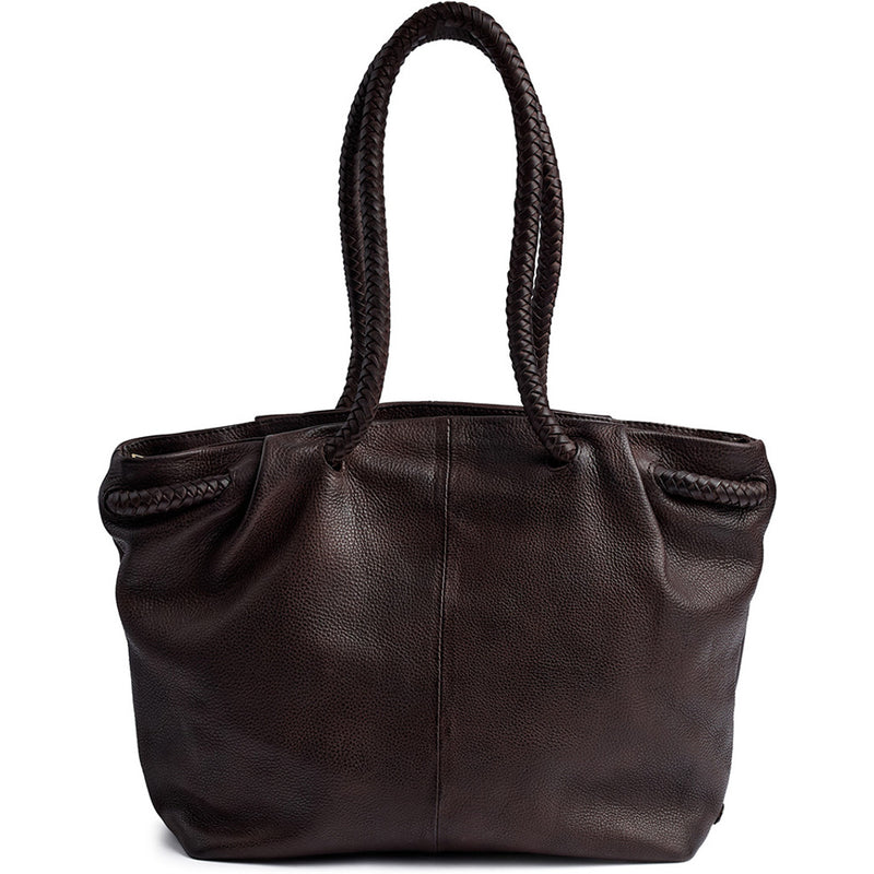 DEPECHE Skuldertaske med smuk fletrem Shoulderbag / Handbag 161 Dark brown