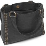 DEPECHE Skuldertaske med smukke gyldne nitter Shoulderbag / Handbag 099 Black (Nero)