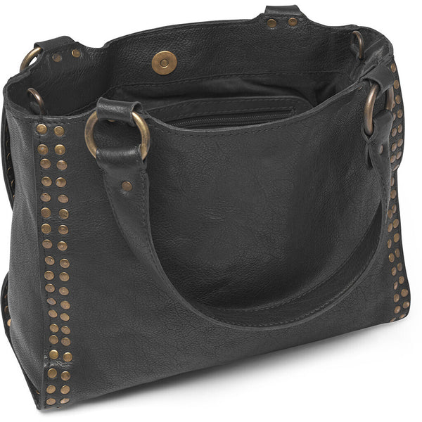 DEPECHE Skuldertaske med smukke gyldne nitter Shoulderbag / Handbag 099 Black (Nero)