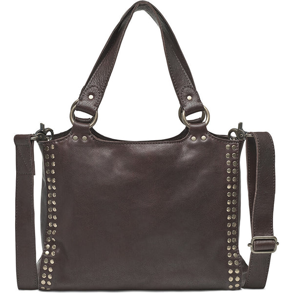 DEPECHE Skuldertaske med smukke gyldne nitter Shoulderbag / Handbag 248 Vintage Brown
