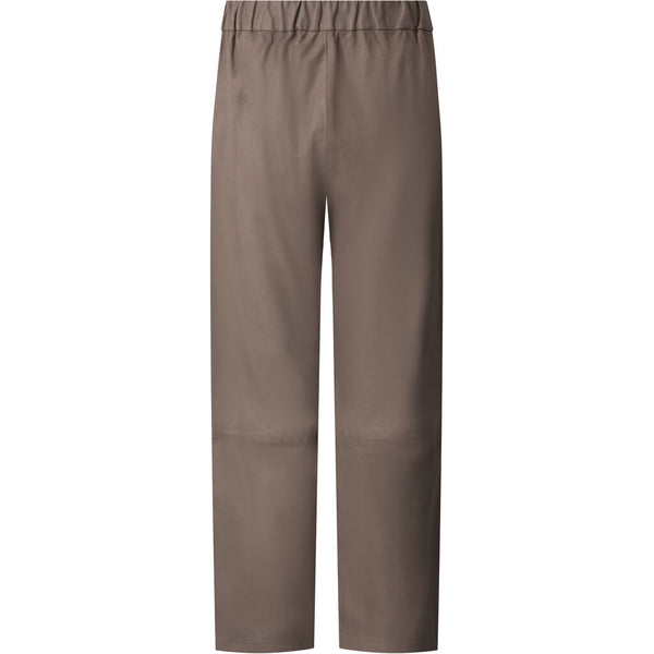 Depeche leather wear Smarte 7/8 dels baggy læderbukser med frontlommer Pants 007 Mud