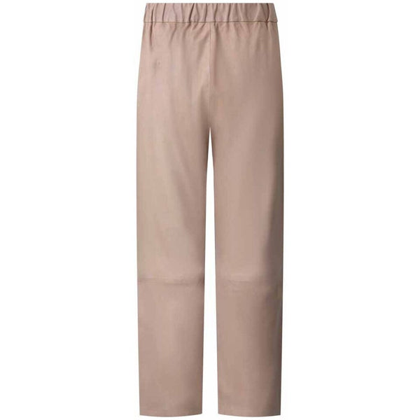 Depeche leather wear Smarte 7/8 dels baggy læderbukser med frontlommer Pants 177 Cream