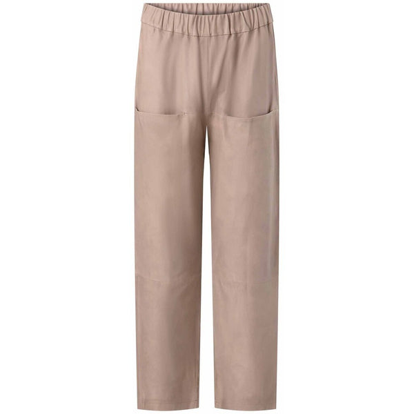 Depeche leather wear Smarte 7/8 dels baggy læderbukser med frontlommer Pants 177 Cream