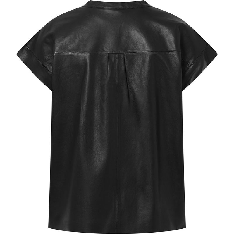 Depeche leather wear Smuk Mary skindtop Tops 099 Black (Nero)