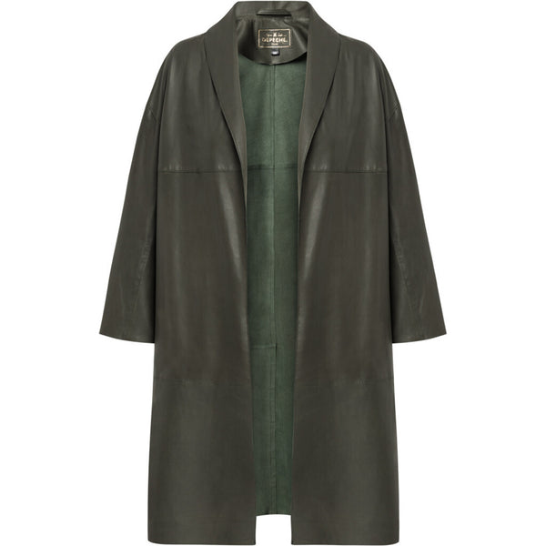 Depeche leather wear Smuk Nanne skindjakke/ kimono Jackets 215 Military green